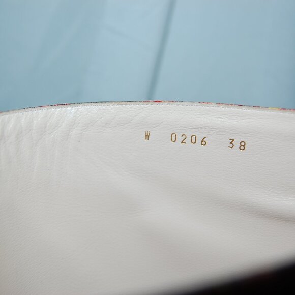 38/7.5❤️Made ITALY VON BERLIN RED Patent Leather Over Knee High HEELS Boots OTK - Picture 13 of 14